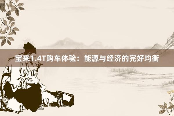 宝来1.4T购车体验：能源与经济的完好均衡